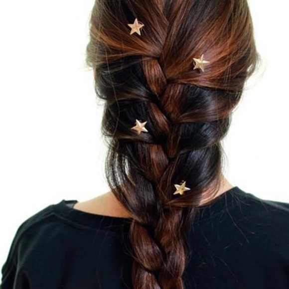 🎉 New Gold Star Hair Clip Accessory Set - Picture 1 of 7